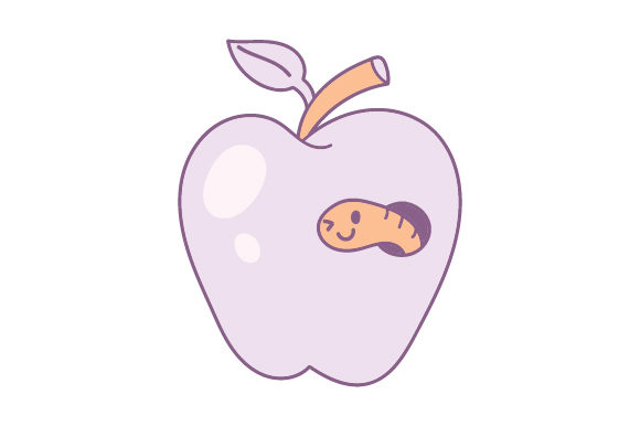 Apple Worm Emoji: A Versatile Graphic for Crafts and School Amp Projects