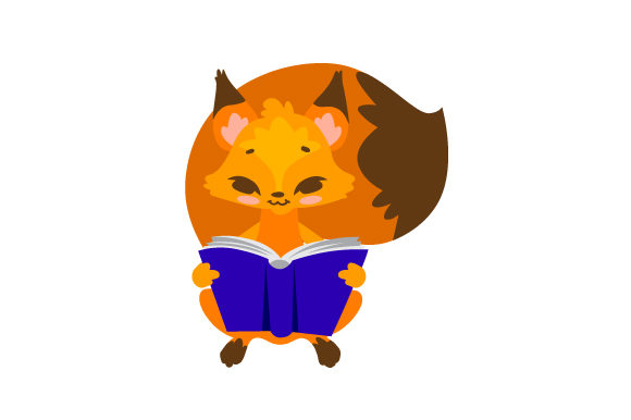 Fox Reading Book SVG Design: A Versatile Asset for Crafts and School Amp Projects