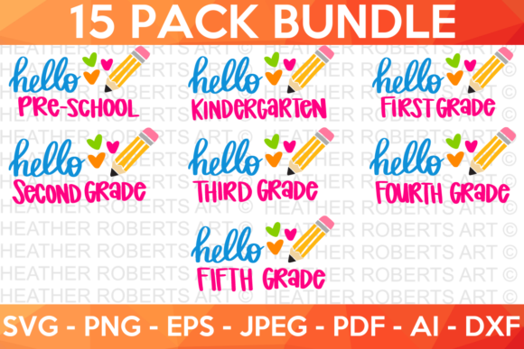 Hello School SVG Bundle 2: A Versatile Graphics Asset for Creative Publishers