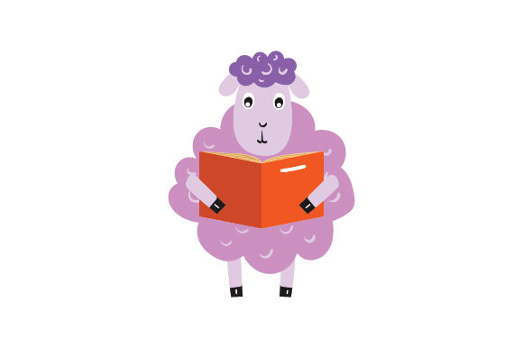 Lamb Reading a Book: A Versatile Craft Asset for School Amp Projects