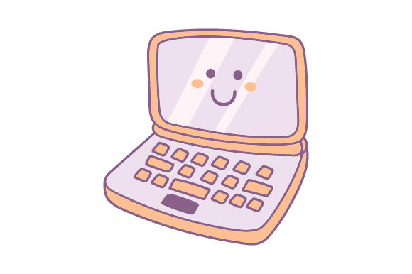 Laptop Emoji SVG Design for Crafts and School Amp Creations