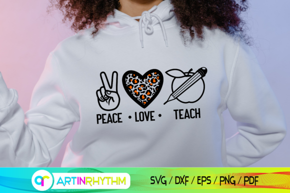 Teacher SVG, Peace Love SVG: A Versatile Graphic Design Asset for Creative Brands
